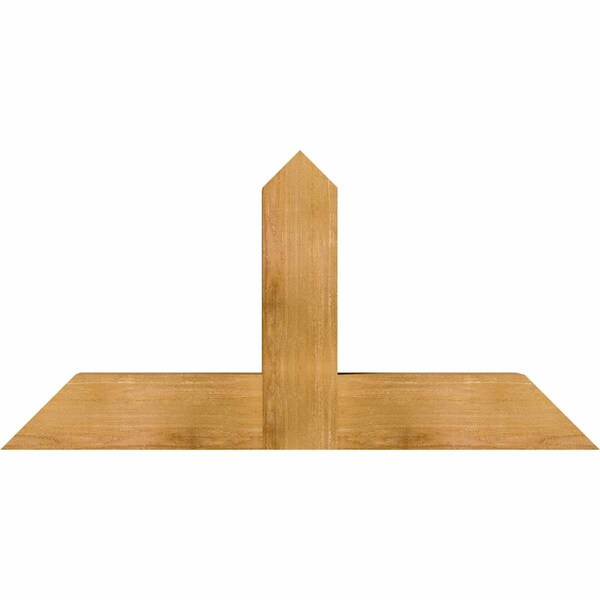 Ekena Millwork Portland Rough Sawn Timber Gable Bracket, Western Red Cedar, 48"W x 24"H x 6"D x 6"F, 12/12 Pitch GBW048X24X0606POR00RWR - main